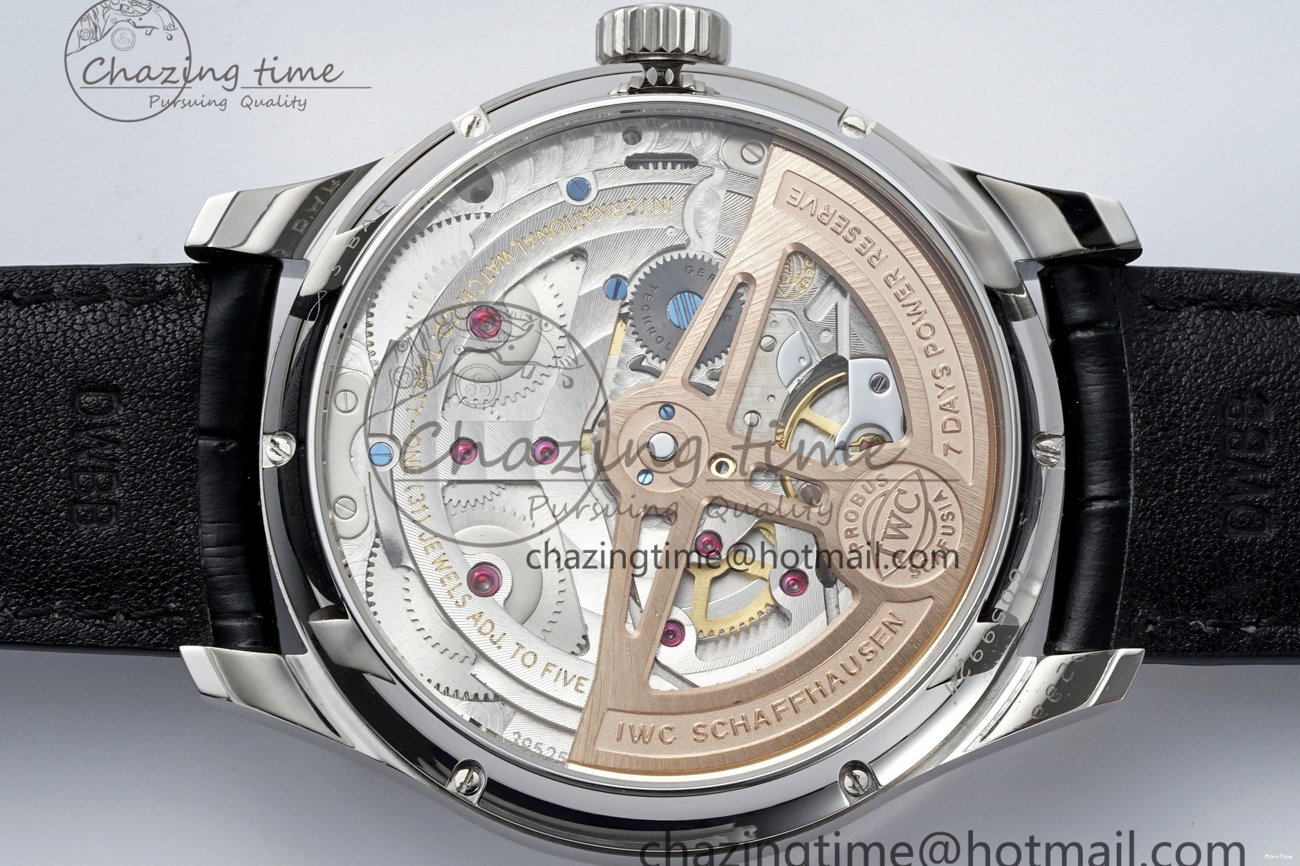 MIROTIME 0522 Bold Portugieser Perpetual Calendar SS 5033 APSF 1:1 Best Edition Blue Dial on Black Leather Strap A52610 Clone 7041